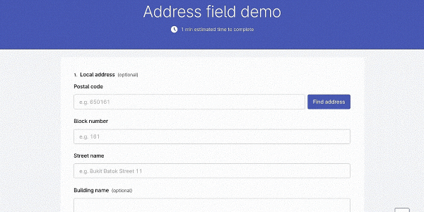Local address field